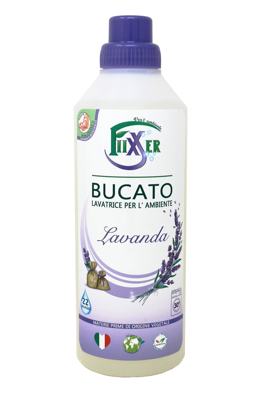 Bucato lavatrice Lavanda Fiixxer detersivo concentrato ecologico ipoallergenico biologico elimina macchie profuma il bucato