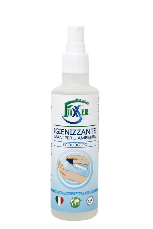 Igienizzante mani Fiixxer disinfettante virucida battericida ecologico biologico base idroalcolica igiene istantaneo